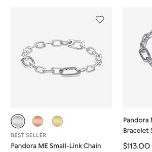 Pandora Me link Bracelet and charms